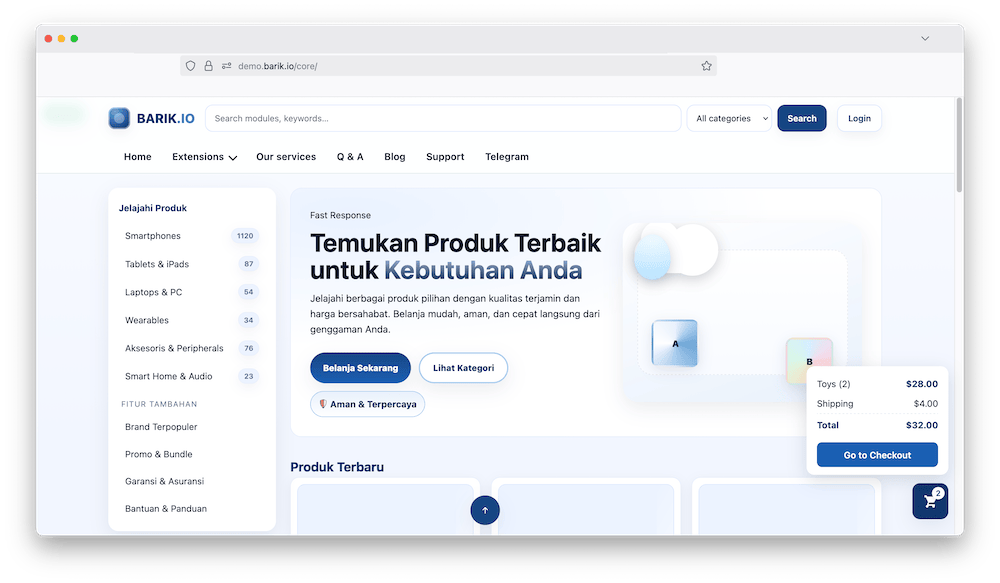 Barik Core Theme (Navy)